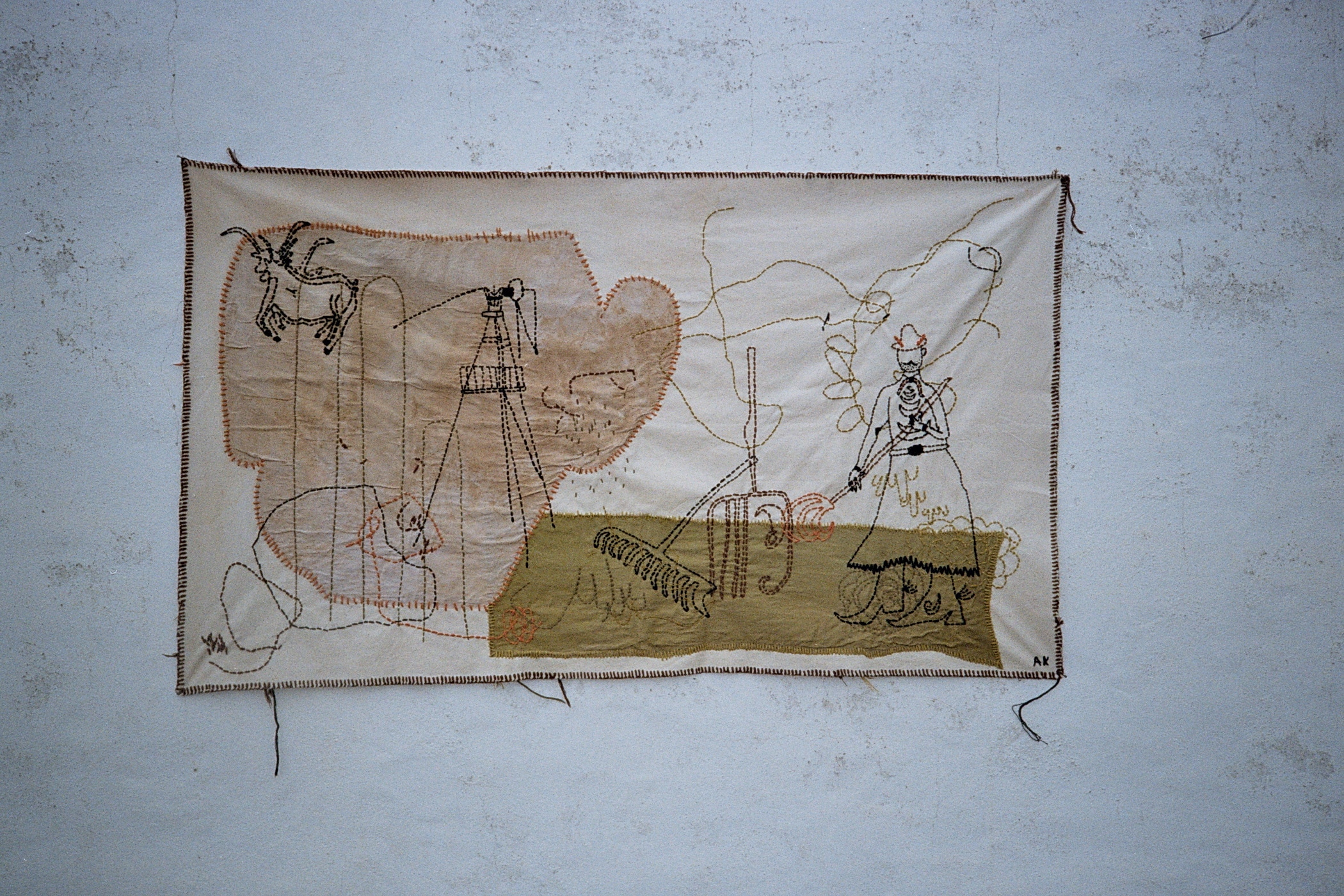 Embroidery made during my work at the bio farm researching on local traditions of Fuerteventura