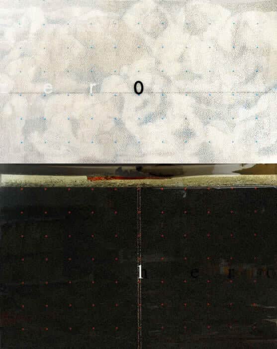 Zero Hero completes a trilogy exploring life’s dualities; fragility and endurance, light and darkness, self and surrender. Separated by a resin-encased battleship, the diptych reflects struggle, protection, and acceptance. Through delicate balance and quiet resolution, Lam reveals that meaning emerges not from control, but from coexistence and reconciliation.
